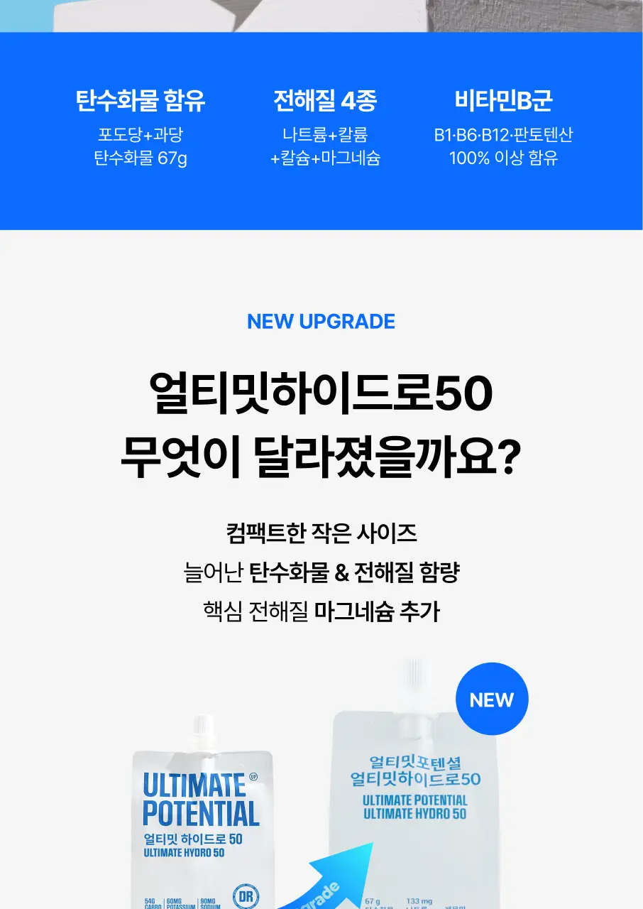 [에너지보충/수분충전] 얼티밋포텐셜 얼티밋 하이드로50 180mlX6포 상세페이지 4